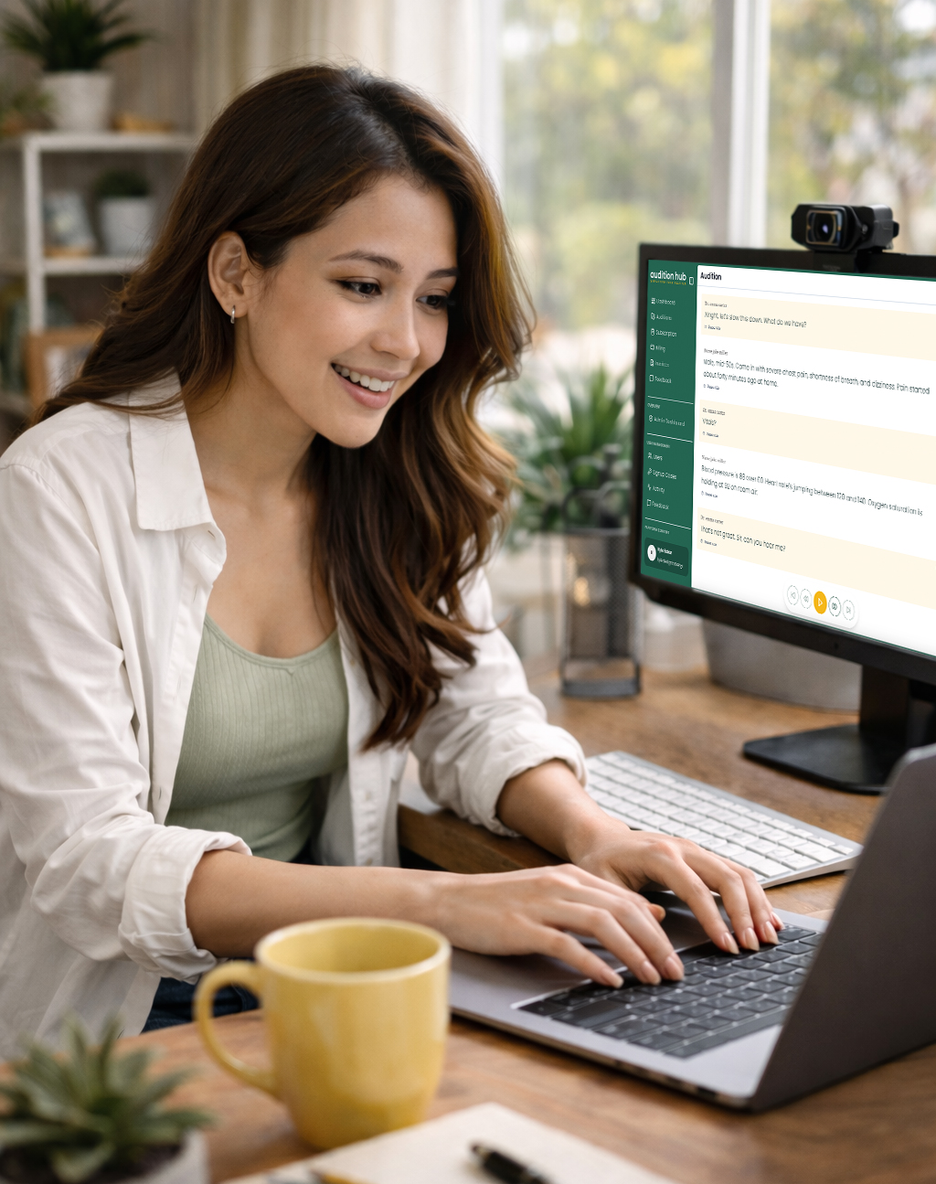 Actress signing up for Audition Hub